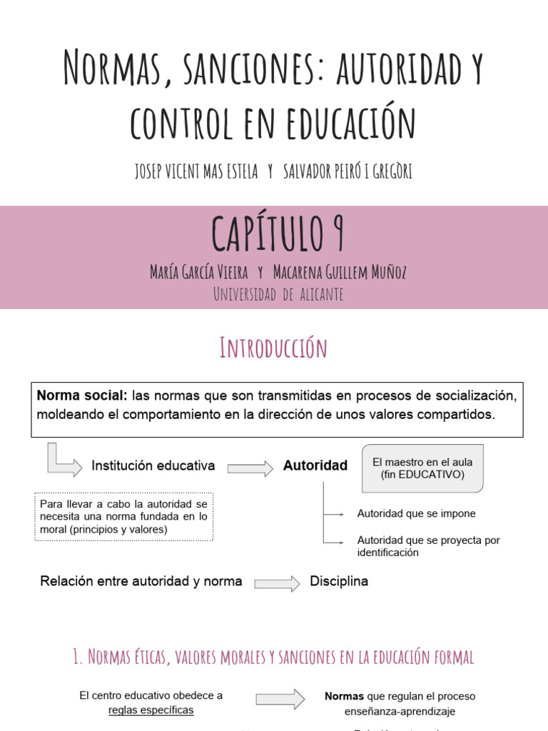 Capítulo 9 Normas Sanciones Autoridad y Control | PDF | Disciplinas ...