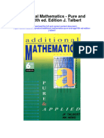 Additional Mathematics Pure and Appl 6Th Ed Edition J Talbert Full Chapter