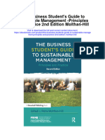 The Business Students Guide To Sustainable Management Principles and Practice 2Nd Edition Molthan Hill Full Chapter