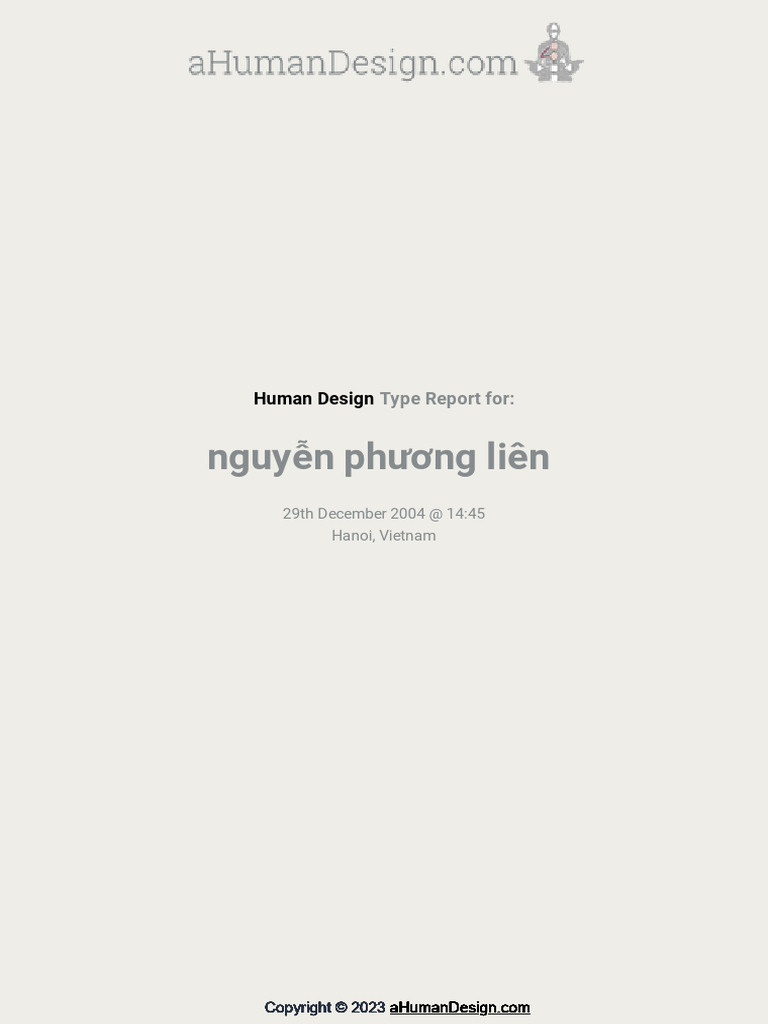 Human Design Type Report | PDF | Learning | Nature