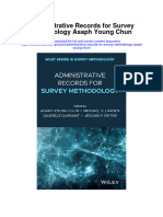 Administrative Records For Survey Methodology Asaph Young Chun Full Chapter
