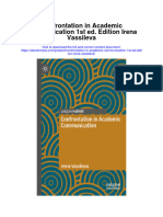 Confrontation in Academic Communication 1St Ed Edition Irena Vassileva Full Chapter