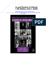 Principles and Practice of Clinical Research 4Th Edition John I Gallin All Chapter