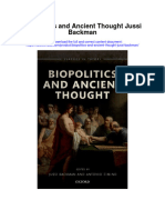 Biopolitics and Ancient Thought Jussi Backman Full Chapter