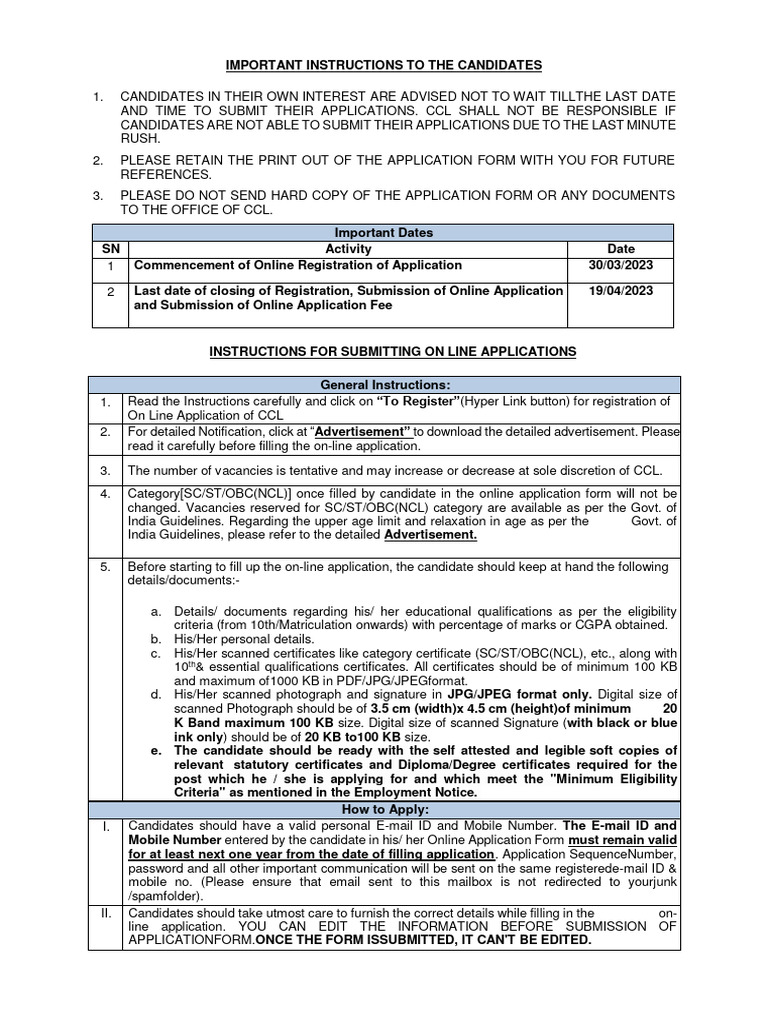 CCL Online Application Instructions | PDF | Payments | Credit Card