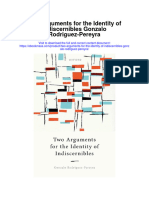 Two Arguments For The Identity of Indiscernibles Gonzalo Rodriguez Pereyra All Chapter