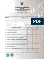 Evaluation Form Sheet Training Seminar