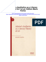 Adornos Aesthetics As A Literary Theory of Art 1St Ed Edition Mario Farina Full Chapter