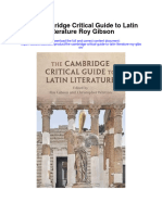 The Cambridge Critical Guide To Latin Literature Roy Gibson Full Chapter