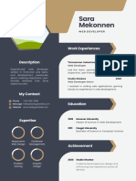 Beige Dark Gray Minimalist Web Developer Resume