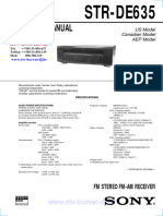 Sony DTS Amplifier Model STRDE635