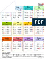 Calendar 2024 Landscape Year at A Glance in Colour