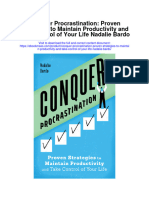 Conquer Procrastination Proven Strategies To Maintain Productivity and Take Control of Your Life Nadalie Bardo Full Chapter