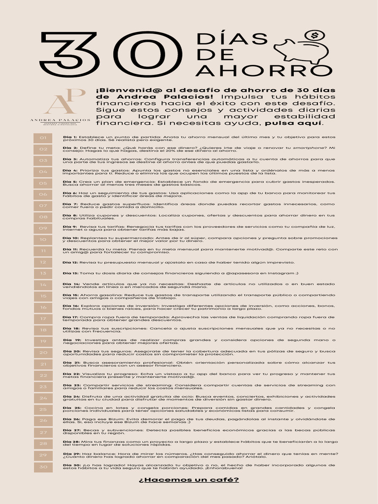 30 Días para Ahorrar Dinero | PDF | Opción (Finanzas) | Seguro