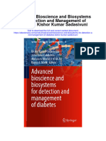 Advanced Bioscience and Biosystems For Detection and Management of Diabetes Kishor Kumar Sadasivuni Full Chapter