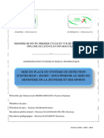 Memoire de Fin Du Premier Cycle en Vue de L'Obtention Du Diplome de Licence en Informatique