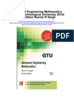 Advanced Engineering Mathematics Gujarat Technological University 2016 4Th Edition Ravish R Singh Full Chapter