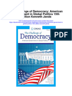 The Challenge of Democracy American Government in Global Politics 15Th Edition Kenneth Janda Full Chapter