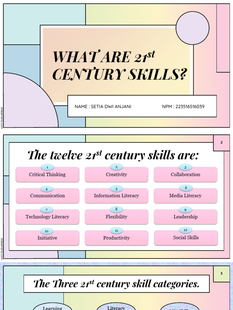 What Are 21st Century Skills Setia Dwi Anjani Pdf Literacy