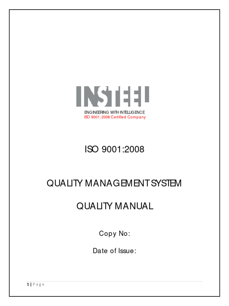 Quality++Manual Insteel | PDF | Audit | Quality Management System