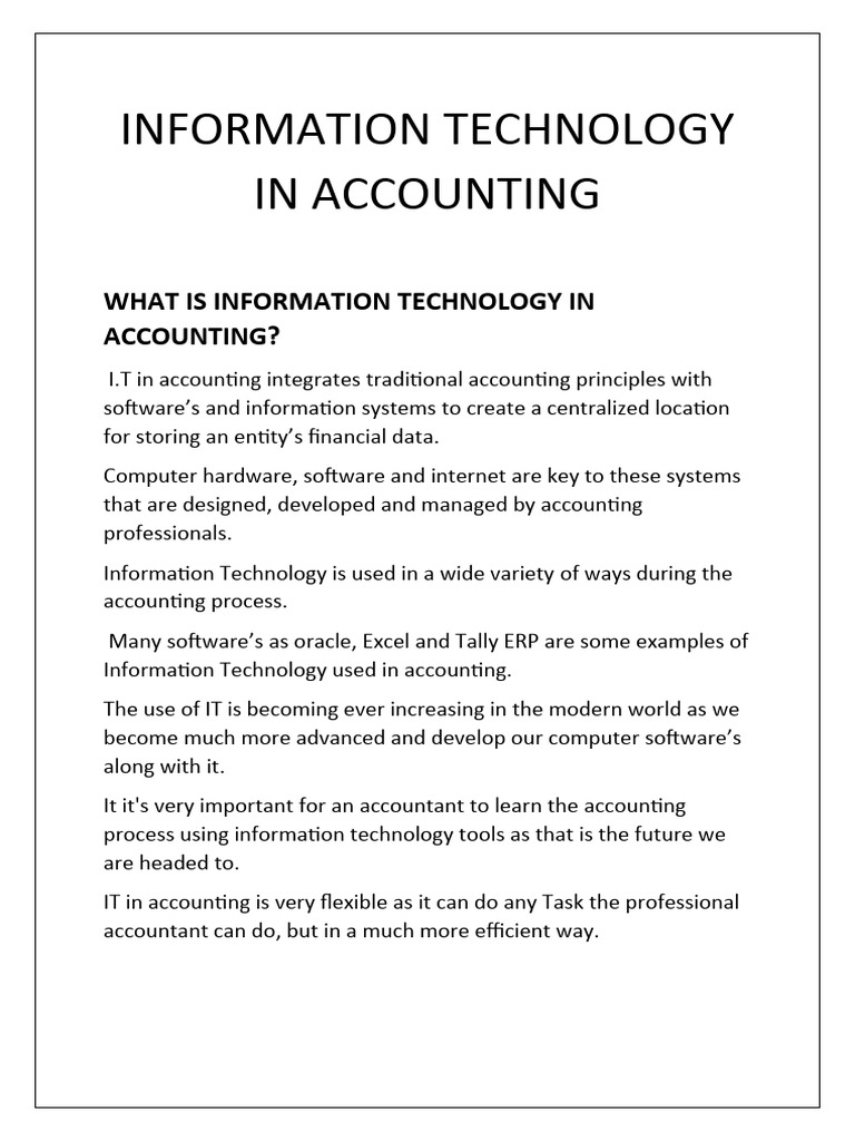 Accounting Project Pdf Cloud Computing Accounting