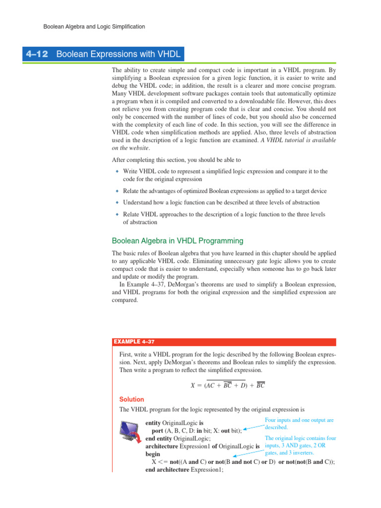 1.boolean Expressions With VHDL (241-248) | PDF | Boolean Algebra ...