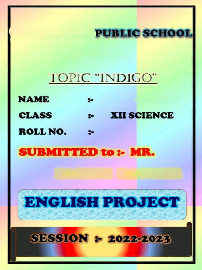 Indigo Project File PDF by Qwerty | PDF