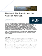 The Soul, The Breath, and The Name of Yehowah (By Melech Ben Ya'aqov)