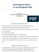 Deontological Ethics: Kant and Bhagavad Gita