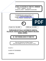 A - Tender Doc. Platelet Agitator