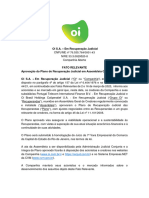 Aprovação Do Plano de Recuperação Judicial em Assembleia Geral de Credores