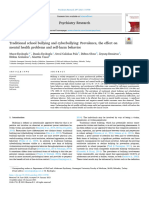 Traditional School Bullying and Cyberbullying - Prevalence, The Effect On Mental Health Problems and Self-Harm Behaviour