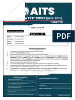 All India Test Series Full Syllabus Test-07 - NEET - 04-05-2023 - Questions