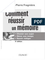 USTHB Com . (Méthod’o.) Fragnière, Jean-Pierre - Comment réussir un mémoire _ choisir son sujet, gérer son temps, savoir rédiger-Dunod (DL 2016, 2016)