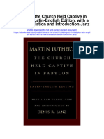 Download Luthers The Church Held Captive In Babylon Latin English Edition With A New Translation And Introduction Janz full chapter