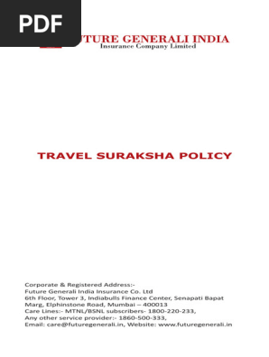 Travel Suraksha GEN501