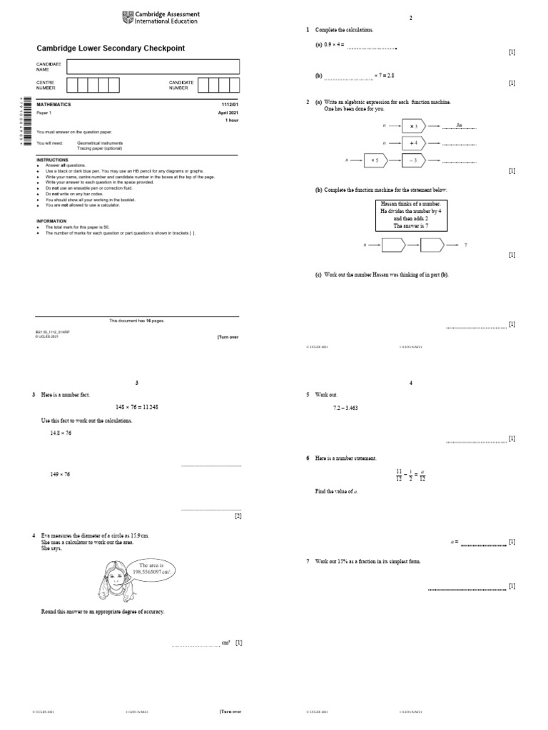 Math 8 | PDF | Length | Mathematics
