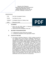 Sample Format of Investigation Report 1