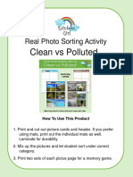 Cleanvs Polluted Sorting Activity Posters