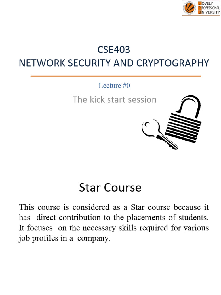 Network Security & Cryptography Course Overview | PDF | Cryptography ...