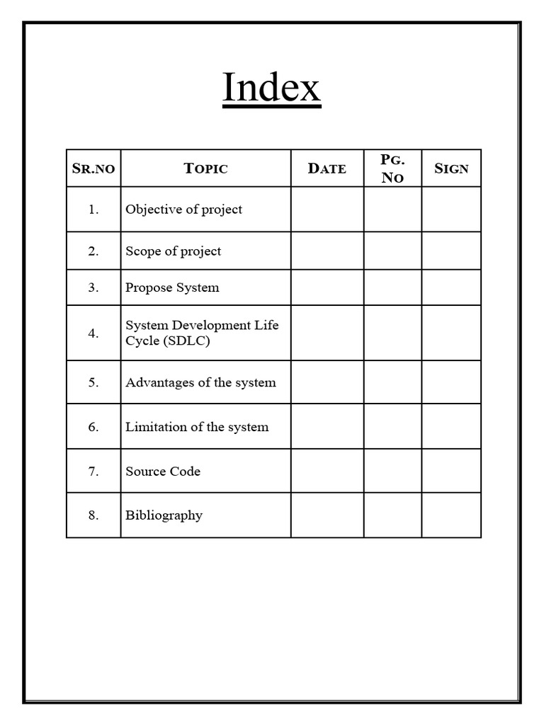 Project Documentation Index | PDF