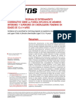 6 Incidencia de un programa de entrenamiento coordinativo sobre la fuerza explosiva de miembros inferiores y superiores en cheerleaders femenino en edades de 12 a 14 años