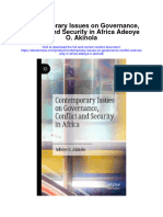 Download Contemporary Issues On Governance Conflict And Security In Africa Adeoye O Akinola full chapter