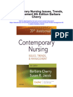 Download Contemporary Nursing Issues Trends Management 8Th Edition Barbara Cherry full chapter