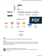 Jow - Imprimer Recette Assiette Saumon & Blinis