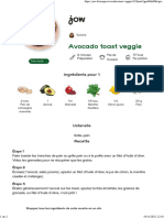 Jow - Imprimer Recette Avocado Toast Veggie