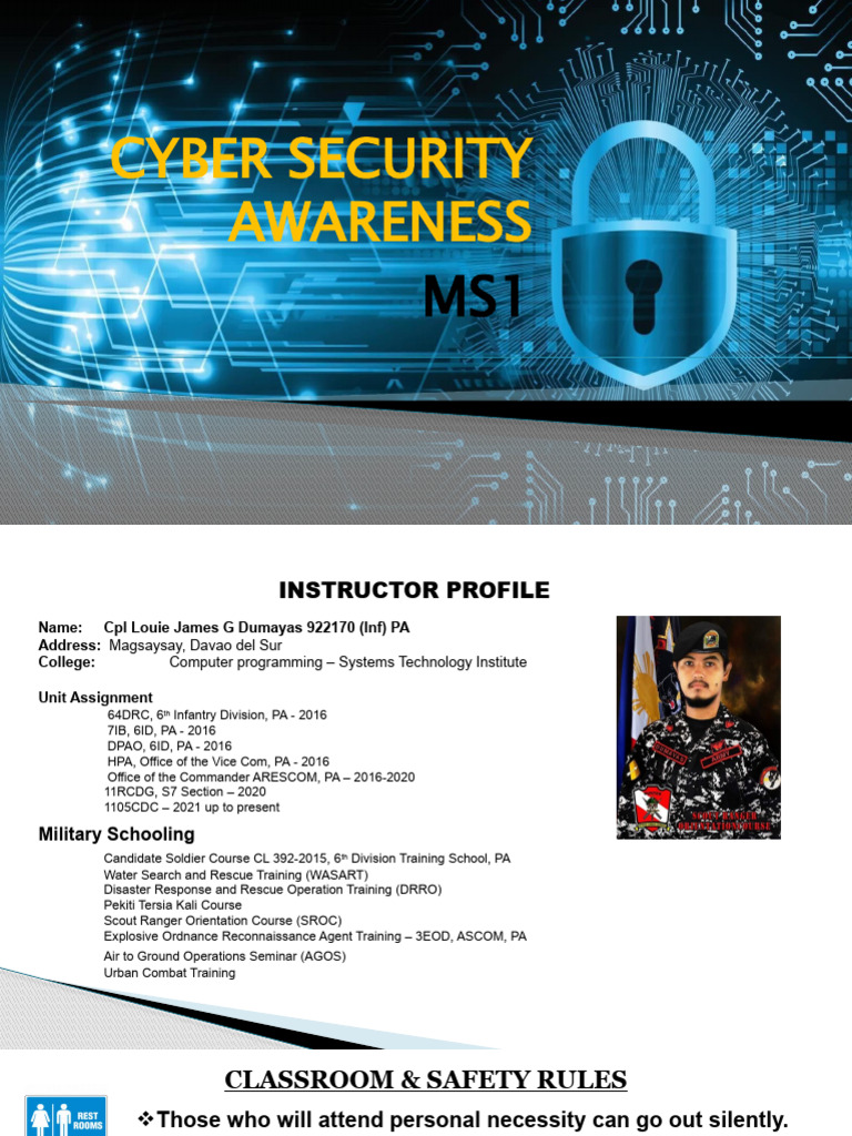 Military Cyber Security Awareness 2022 | Download Free PDF | Computer