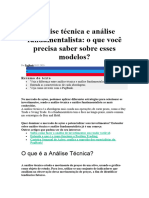 Trabalho de Mercados Financeiros-Análise Técnica e Análise Fundamentalista