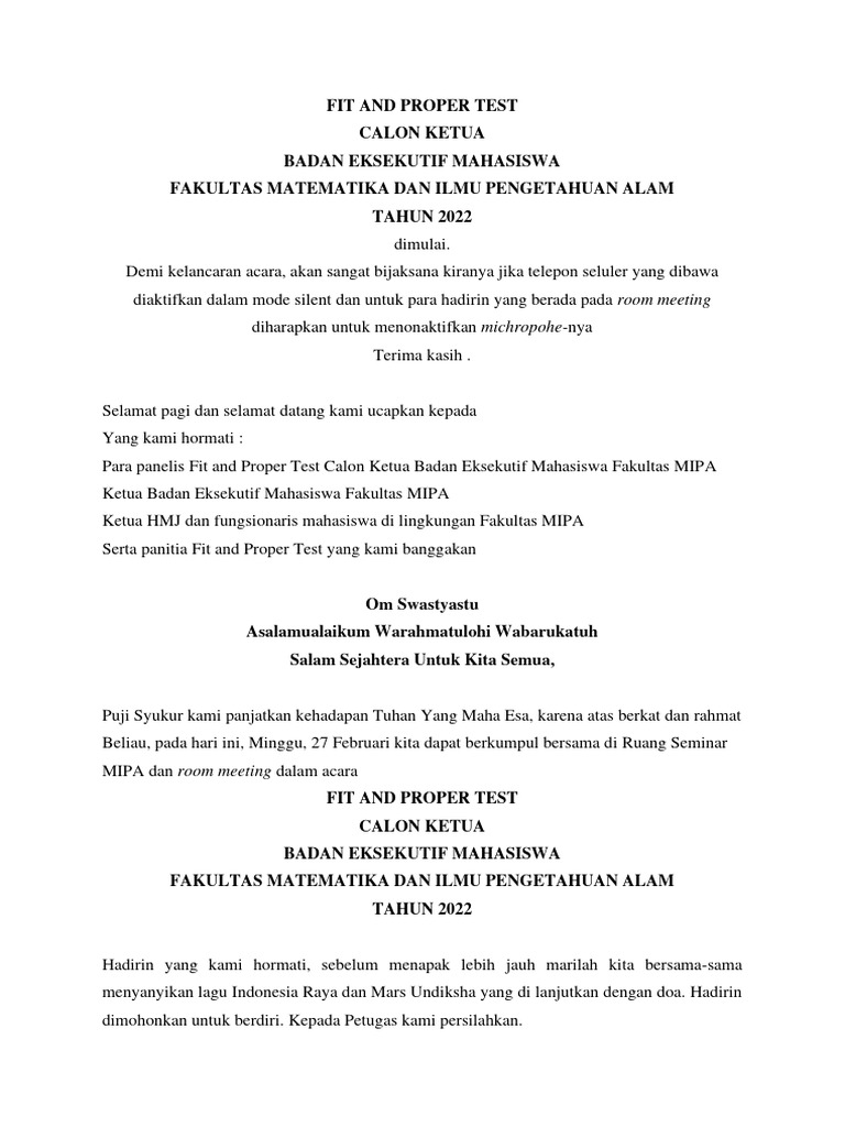 Teks MC Fit and Proper Test 2022 | PDF | Sains & Matematika | Teknologi ...