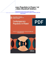 Contemporary Populists in Power 1St Edition Alain Dieckhoff Editor Full Chapter